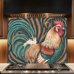 Full-Bleed Illustrative Portrait Glass Kitchen Backsplash