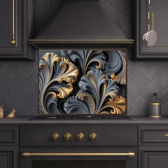 Baroque-Inspired Abstract Glass Panel
