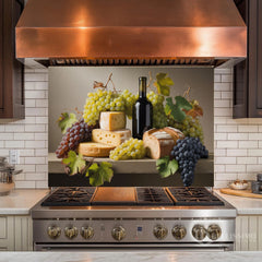 Vineyard Still Life Glass Backsplash