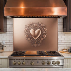 Decorative Bronze Plaque Glass Backsplash