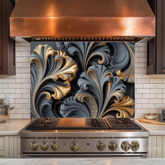 Baroque-Inspired Abstract Glass Panel