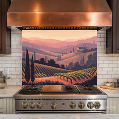 Romantic Landscape Glass Backsplash