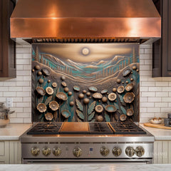 Bronze Decorative Glass Backsplash