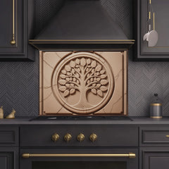 Full-Bleed Tree of Life Sandstone Medallion - Bellissimo