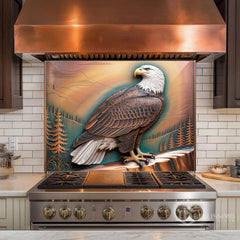 Copper Bull Relief Glass Backsplash