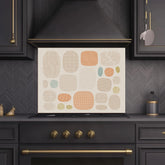 Geometric Glass Kitchen Backsplash: Mid-Century Modern Tile Mural