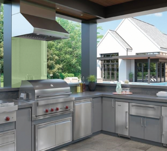 Colored Glass Backsplash