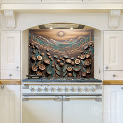 Bronze Decorative Glass Backsplash