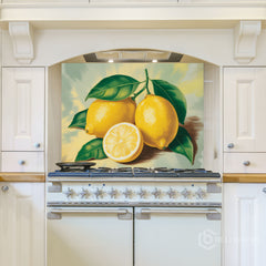 Classical Fruit Artwork Glass Backsplash Design