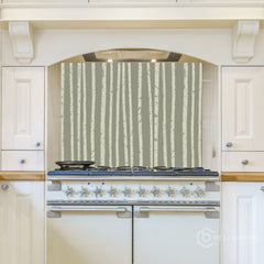White Birch Tree Glass Backsplash