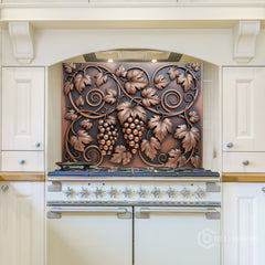 Ornamental Bas-Relief Glass Backsplash