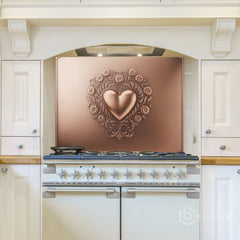 Decorative Bronze Plaque Glass Backsplash