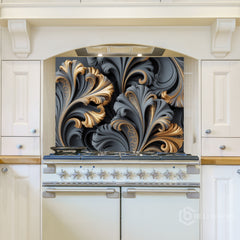Baroque-Inspired Abstract Glass Panel