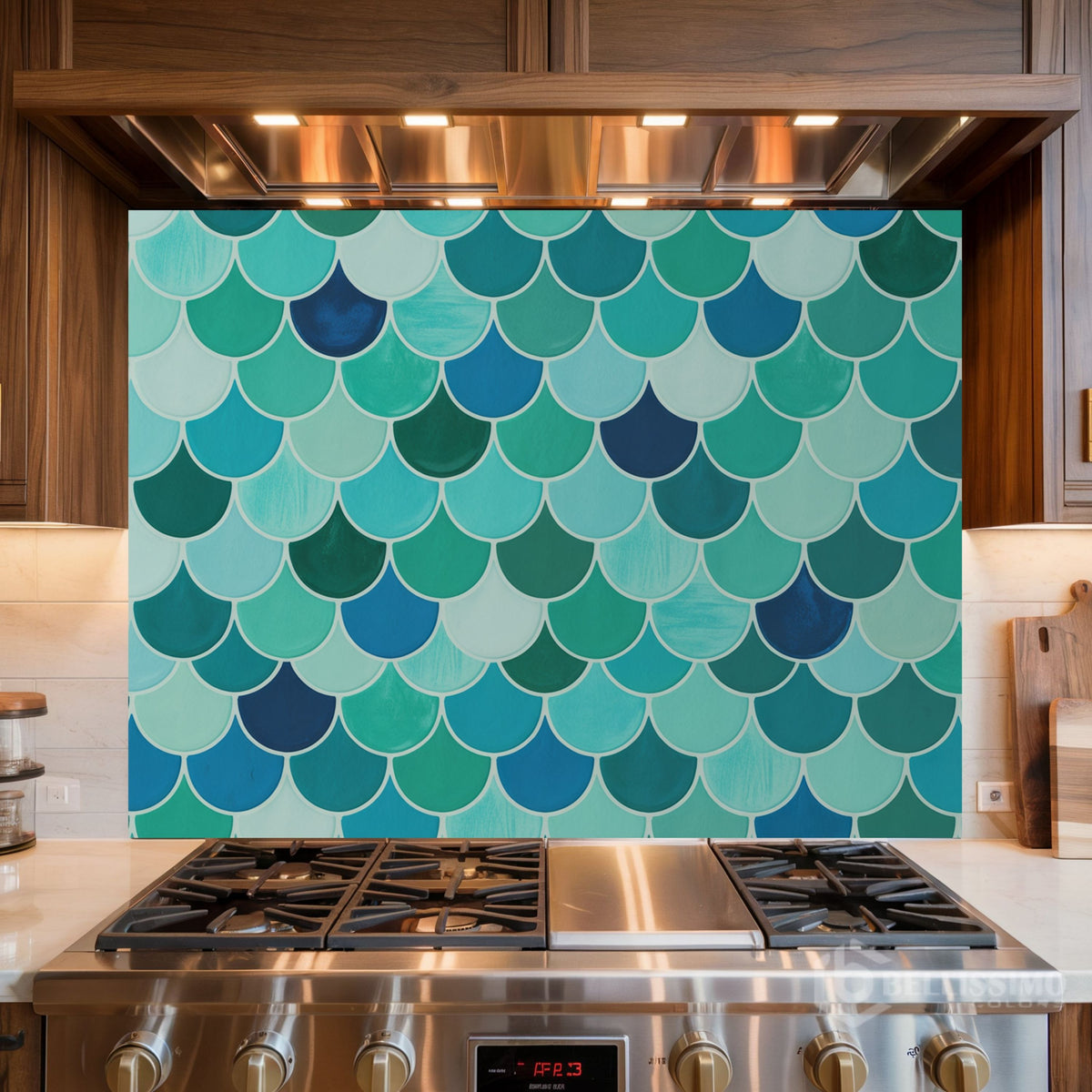 Seamless Ceramic Tile Pattern Glass Backsplash