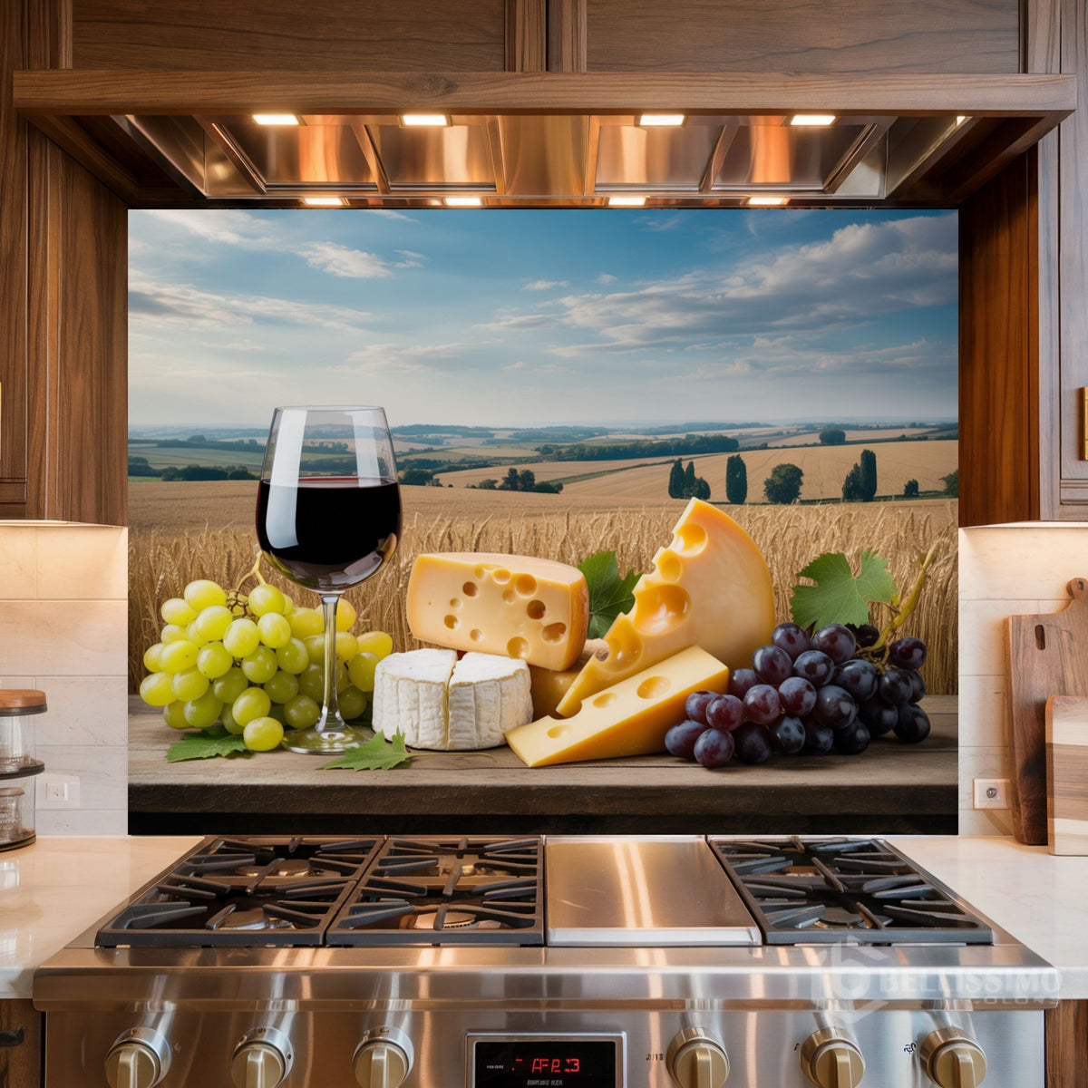 Hyper-Real Countryside Dining Glass Backsplash