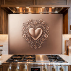 Decorative Bronze Plaque Glass Backsplash