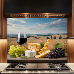 Hyper-Real Countryside Dining Glass Backsplash