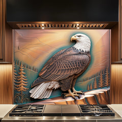 Copper Bull Relief Glass Backsplash