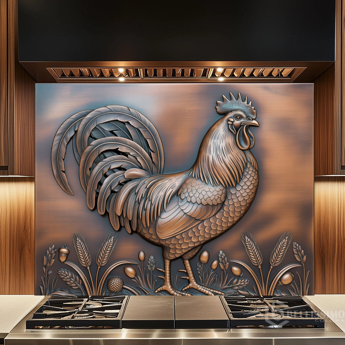 Narrative Bas-Relief Glass Backsplash