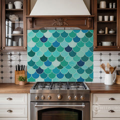 Seamless Ceramic Tile Pattern Glass Backsplash