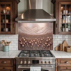 Stylized Bas-Relief Glass Backsplash
