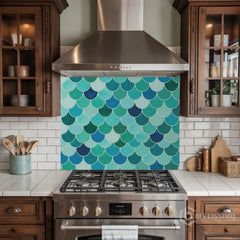 Seamless Ceramic Tile Pattern Glass Backsplash