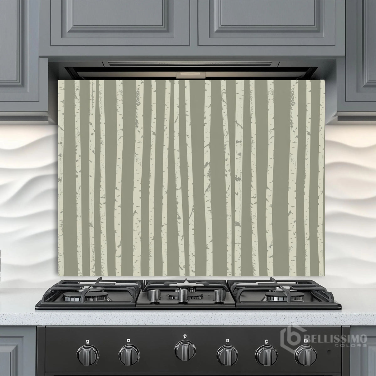 White Birch Tree Glass Backsplash