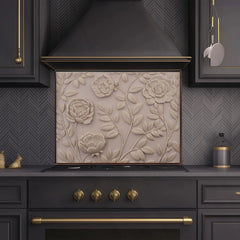 Fine Art Ceramic Plaque Glass Backsplash Design