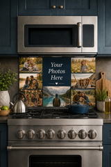 Custom Size Tempered Glass Kitchen Backsplash