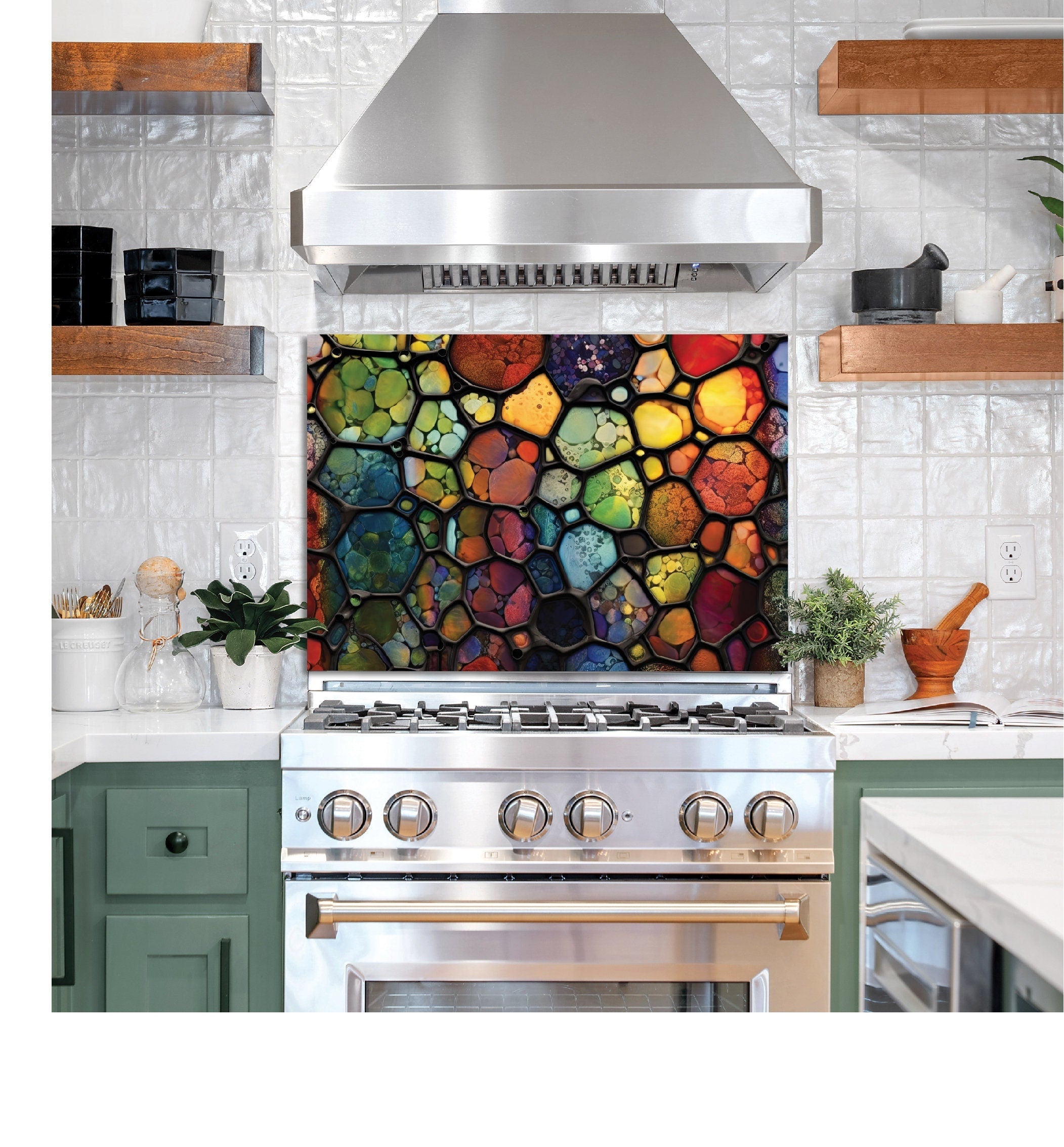 Abstract kitchen glass backsplash Tempered Glass, Stove Backsplash, for sink, Kitchen Decor, Stove Back Cover, Stove Top Cover, Kitchen art, Gift for mom, Kitchen wall decor, Backsplash Decals
