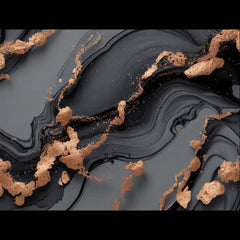Black and Gold Marble Glass Backsplash: Modern Kitchen Decor