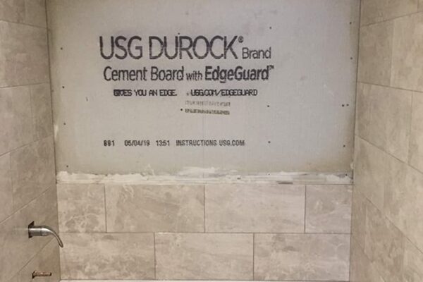 Miami Beach Condo project, before custom Bathroom backsplash