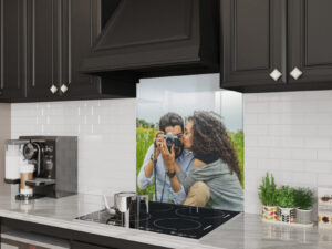Stove Glass Backsplash Customized With Your Image