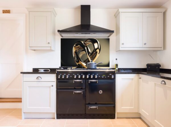 Silver metal heart 5/32″ kitchen glass backsplash - Image 8