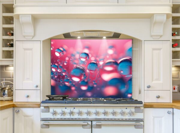 Water bubbles 5/32″ kitchen glass backsplash