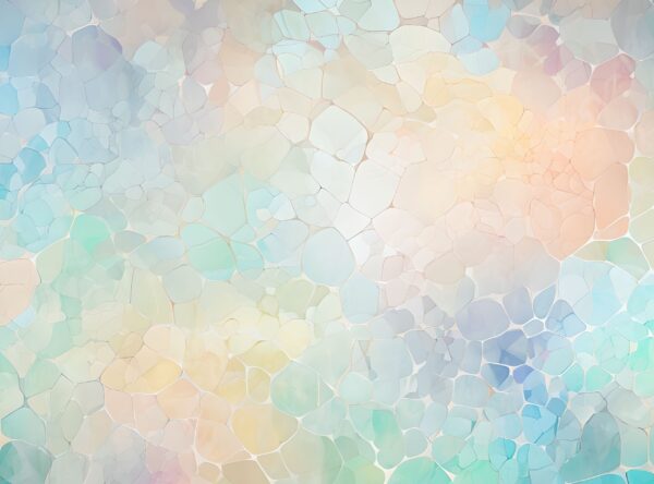 Pastel Mosaic Abstract Artwork with Soft Irregular Shapes - Image 7