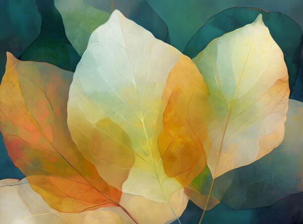 Abstract Digital Painting of Overlapping Leaves in Vibrant Hues - Image 7