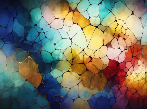 Vibrant Abstract Mosaic Artwork With Colorful Fragmented Shapes - Image 7