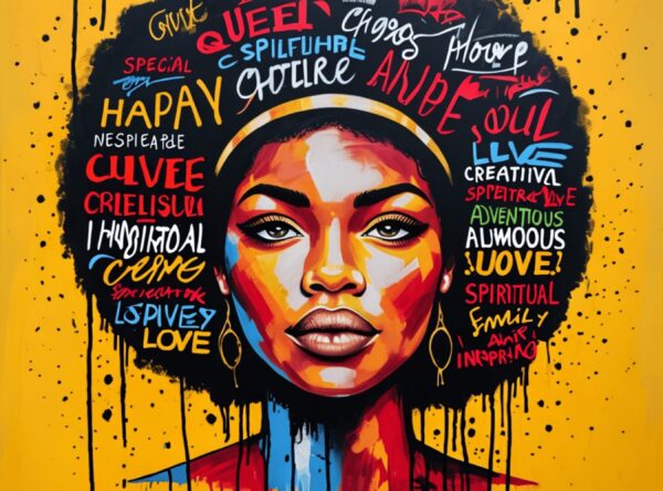 Vibrant Graffiti Painting Of Woman With Afro Hairstyle - Image 7