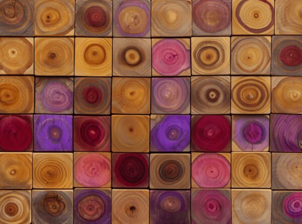 Intricate Checkerboard Pattern of Colorful Wooden Blocks - Image 7