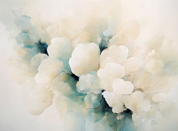 Abstract Floral Painting With Soft Overlapping Petals - Image 7