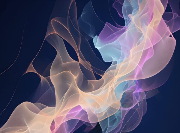 Abstract Fractal Artwork With Pastel Waves On Dark Background - Image 4