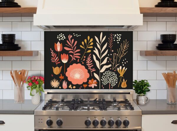Stylized Botanical Illustration With Vibrant Floral Elements - Image 6
