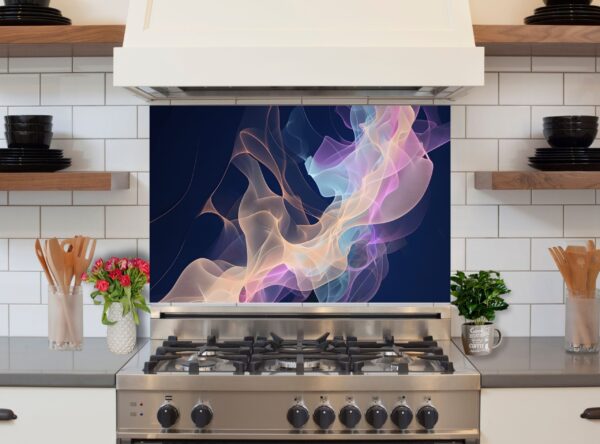 Abstract Fractal Artwork With Pastel Waves On Dark Background - Image 7