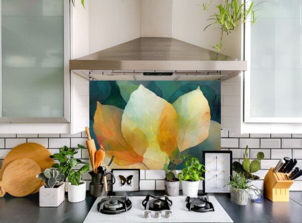 Abstract Digital Painting of Overlapping Leaves in Vibrant Hues - Image 5
