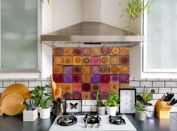 Intricate Checkerboard Pattern of Colorful Wooden Blocks - Image 5