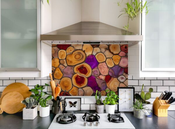 Intricate Mosaic Of Colorful Wooden Pieces With Distinct Patterns - Image 6