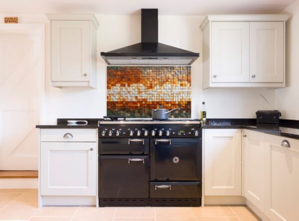 Intricate Wall Decoration With Colorful Square Tile Patterns - Image 4