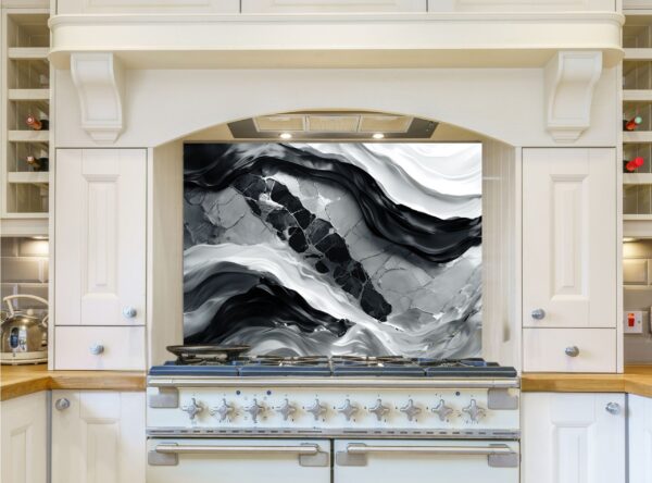 Abstract Digital Artwork Featuring Flowing Marble-Like Patterns