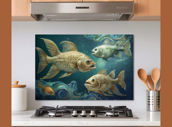 Intricate Fish Swimming In A Surrealistic Underwater Scene - Image 10